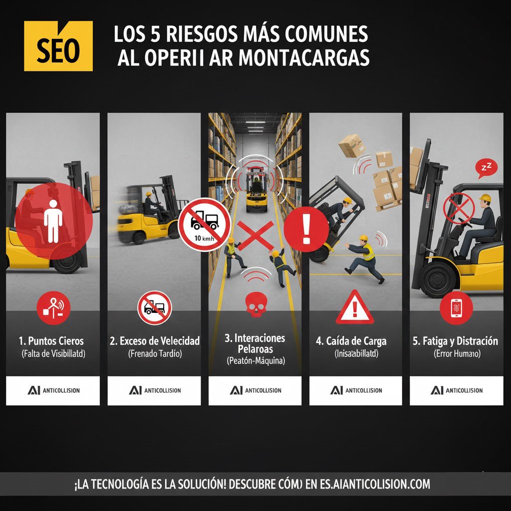 Los 5 riesgos más comunes al operar montacargas y cómo evitarlos