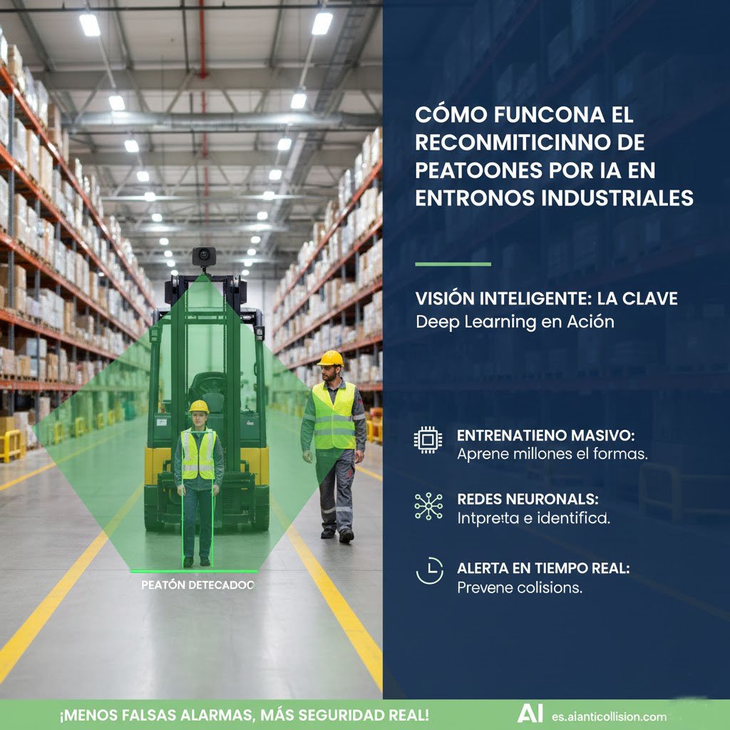 Cómo funciona el reconocimiento de peatones por IA en entornos industriales
