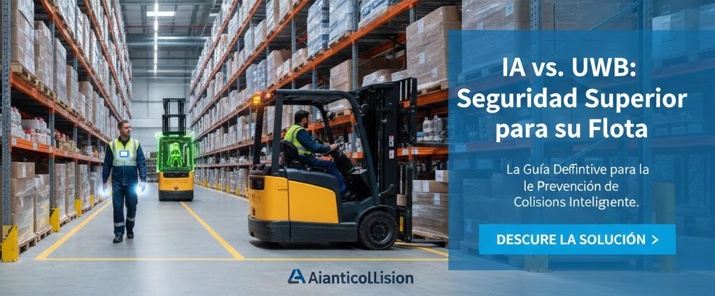 IA vs. UWB: ¿Cuál es el mejor sistema anticolisión para su flota de montacargas?